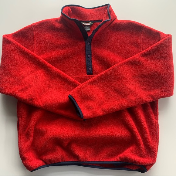 LL Bean Fleece Sweater Quarter Zip - Picture 4 of 7